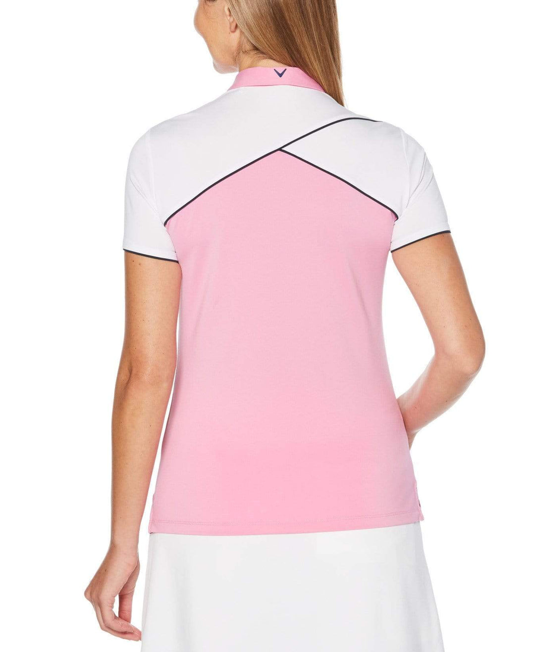 Womens 1/4 Zip Color Block Polo Polos