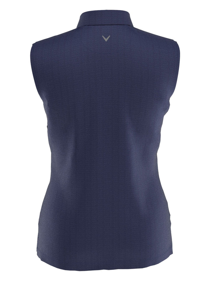 Womens Quarter Zip Sleeveless Heather Polo-Polos-Callaway