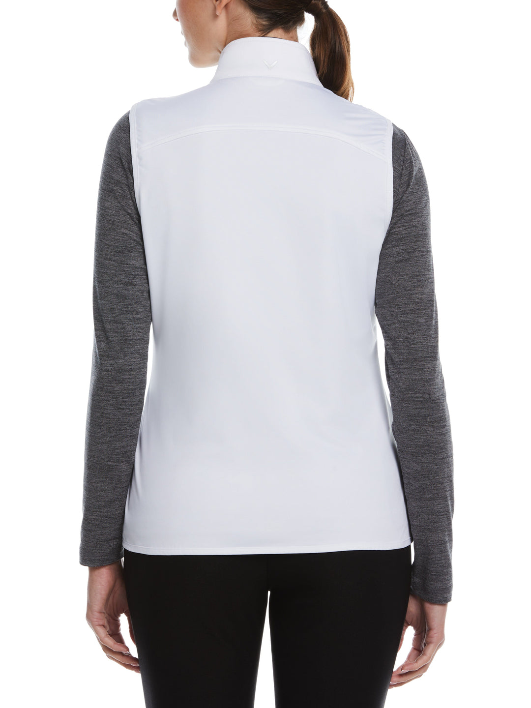 Womens Quilted Front Vest (Brilliant White) 