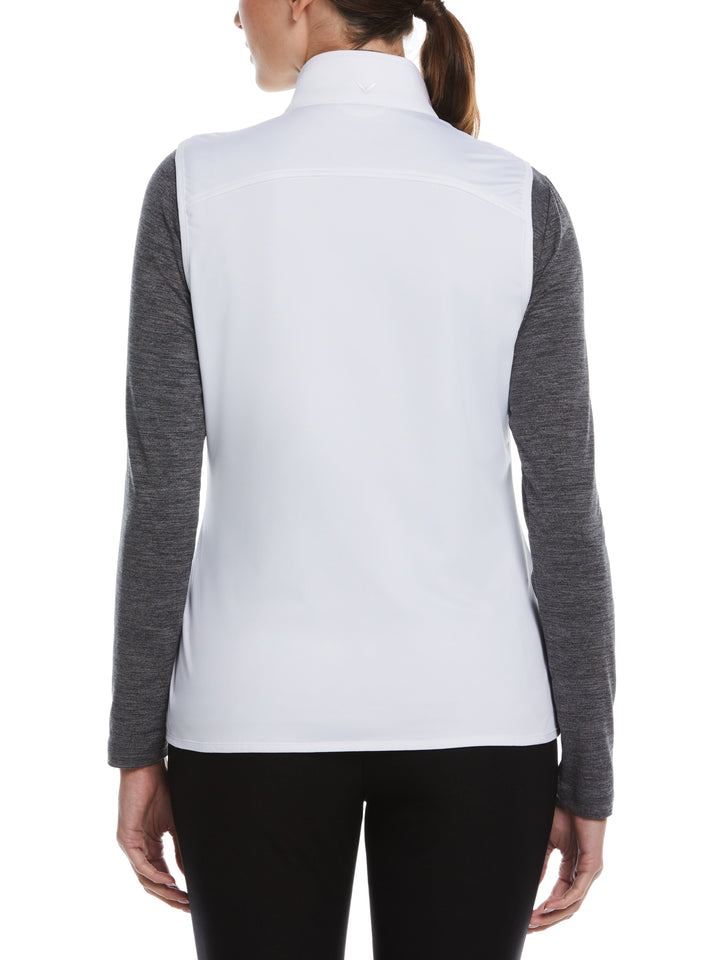 Womens Quilted Front Vest (Brilliant White) 