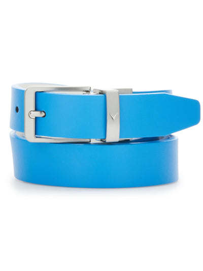 Ladies Reversible Sleek Modern Belt (Ibiza Blue/White) 