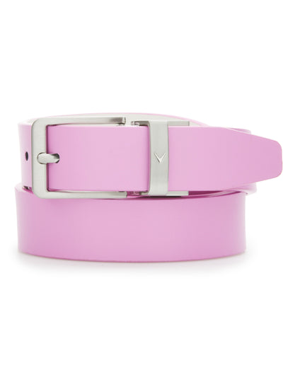 Ladies Reversible Sleek Modern Belt (Pink Sunset/White) 