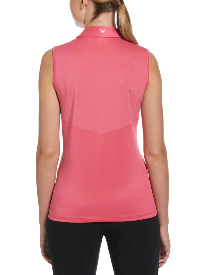 Shape Shifter Geo Print Golf Polo (Fruit Dove) 