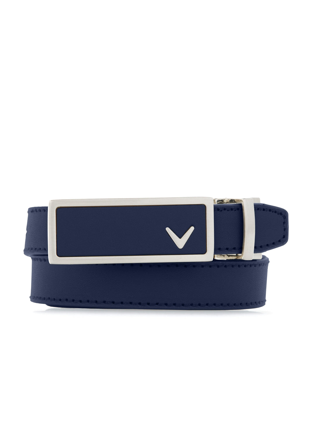 Womens Sleek Modern Belt-Belts-Navy-OS-Callaway