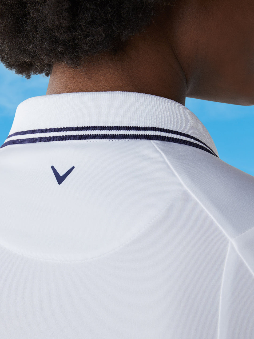 Womens Solid Long Sleeve Polo with Ribbing-Polos-Callaway