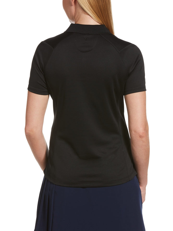 Swing Tech Solid Polo Top (Black)