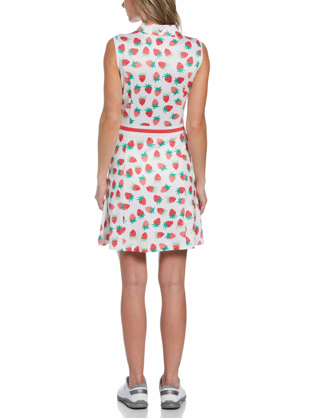 Strawberry Print Golf Dress (Brilliant White) 