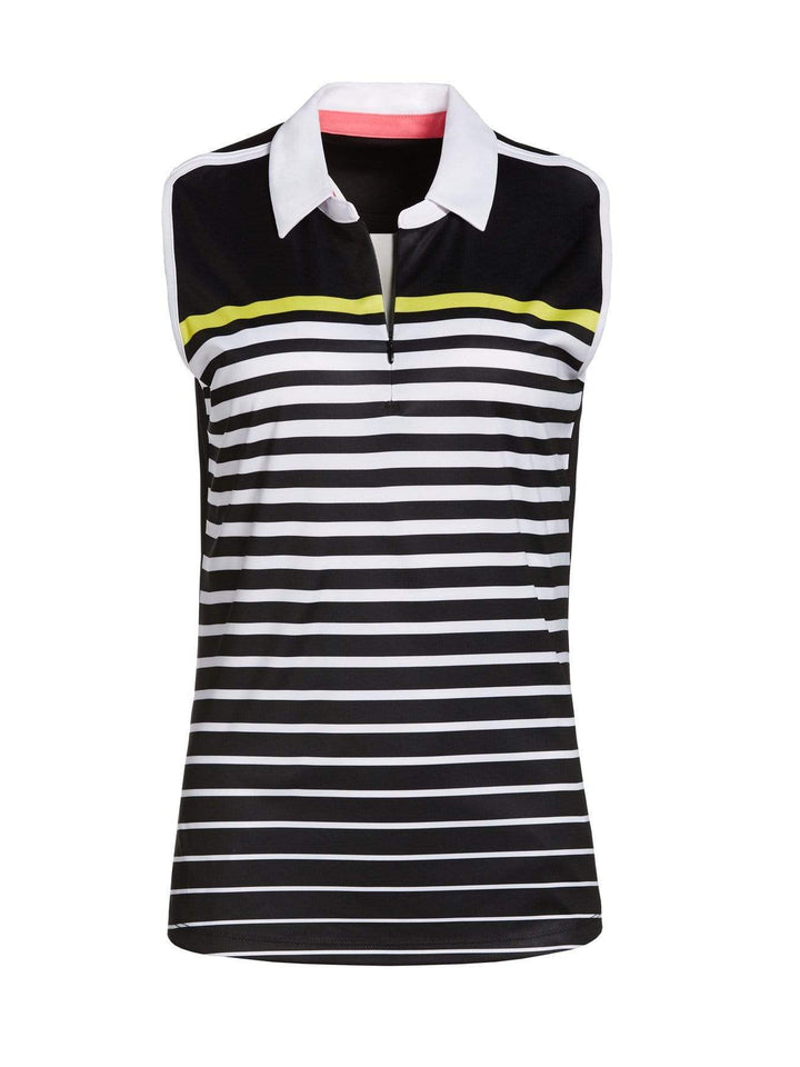 Womens Stripe Front Polo-Polos-Green Sheen-L-Callaway Apparel