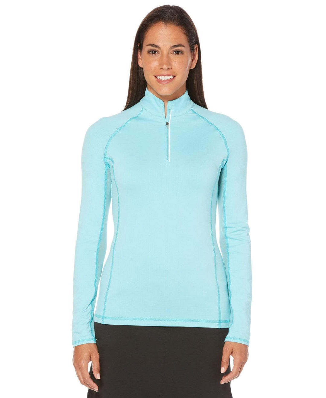 Womens Swing Tech Mock Pullover Jackets Blue Radiance / XS