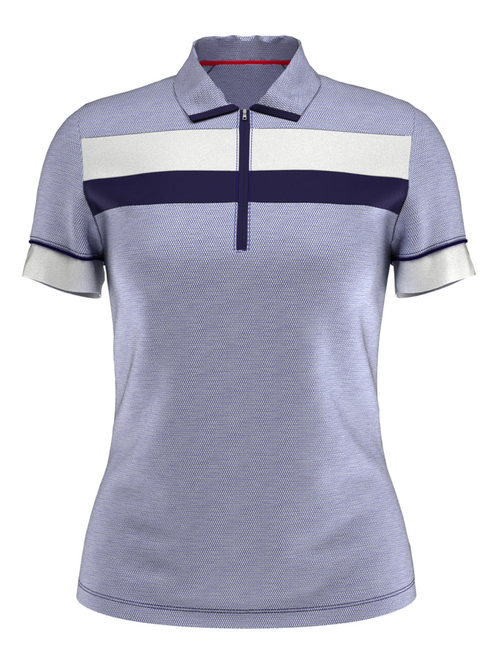 Womens Swing Tech Zip Polo-Jackets-Blue Tattoo Htr-XXXL-Callaway