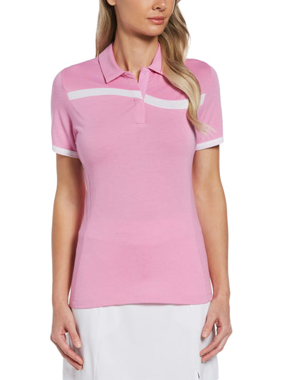 SwingTech™ Asymmetrical Color Block Golf Polo-Polos-Pink Sunset-S-Callaway