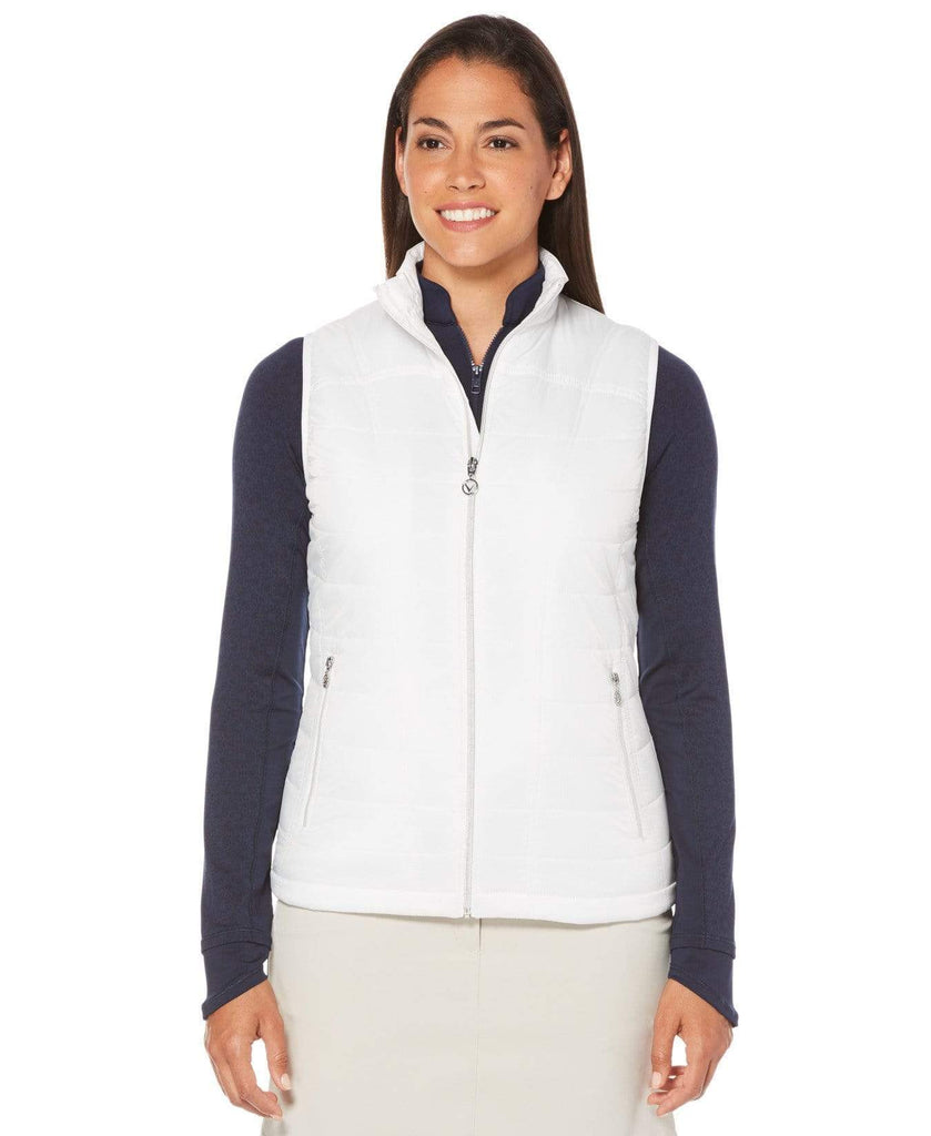 Callaway レディース キルティング　ベスト L ホワイト Womens Thermal Lightweight Quilted Golf Vest – Callaway Apparel