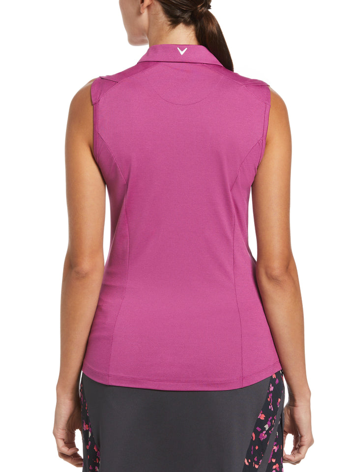 Tonal Heather Golf Polo (Deep Purple Htr) 