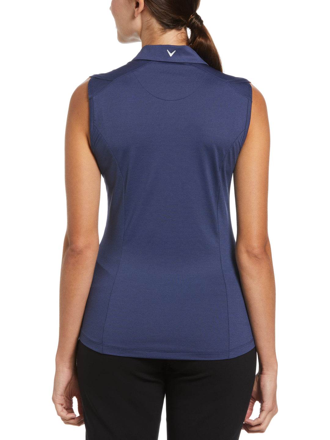 Tonal Heather Golf Polo (True Navy Htr) 