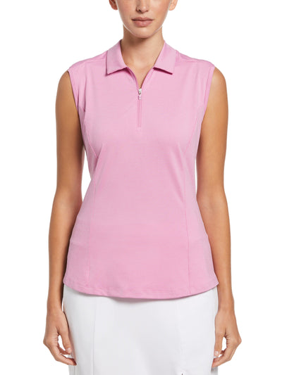 Tonal Heather Golf Polo (Sunset Pink Htr) 