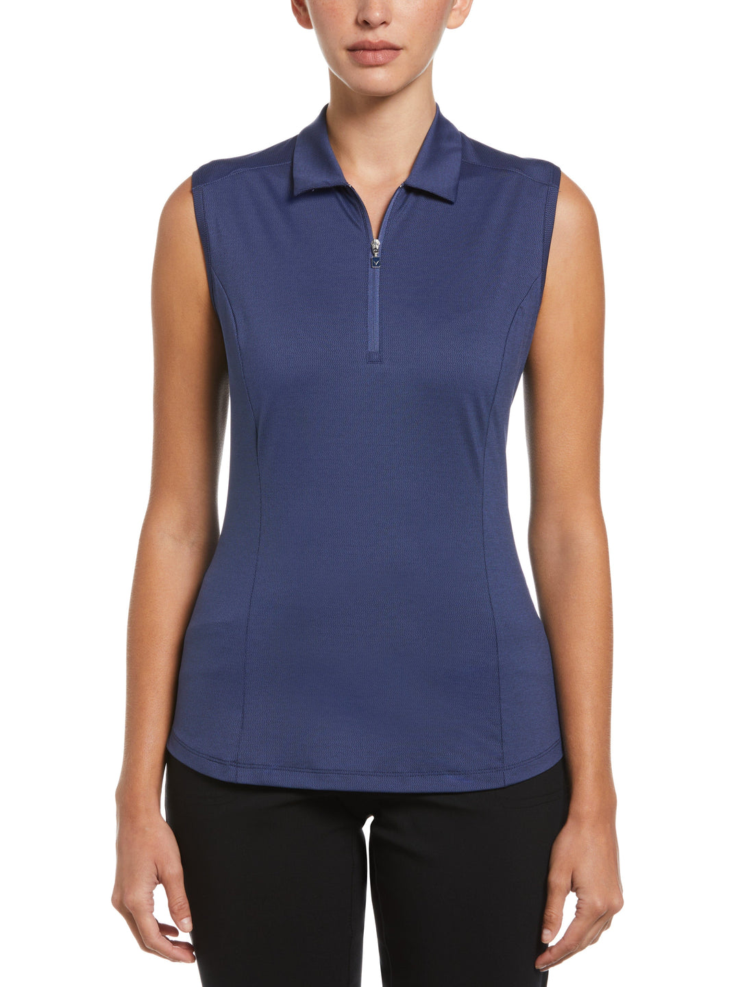 Tonal Heather Golf Polo (True Navy Htr) 