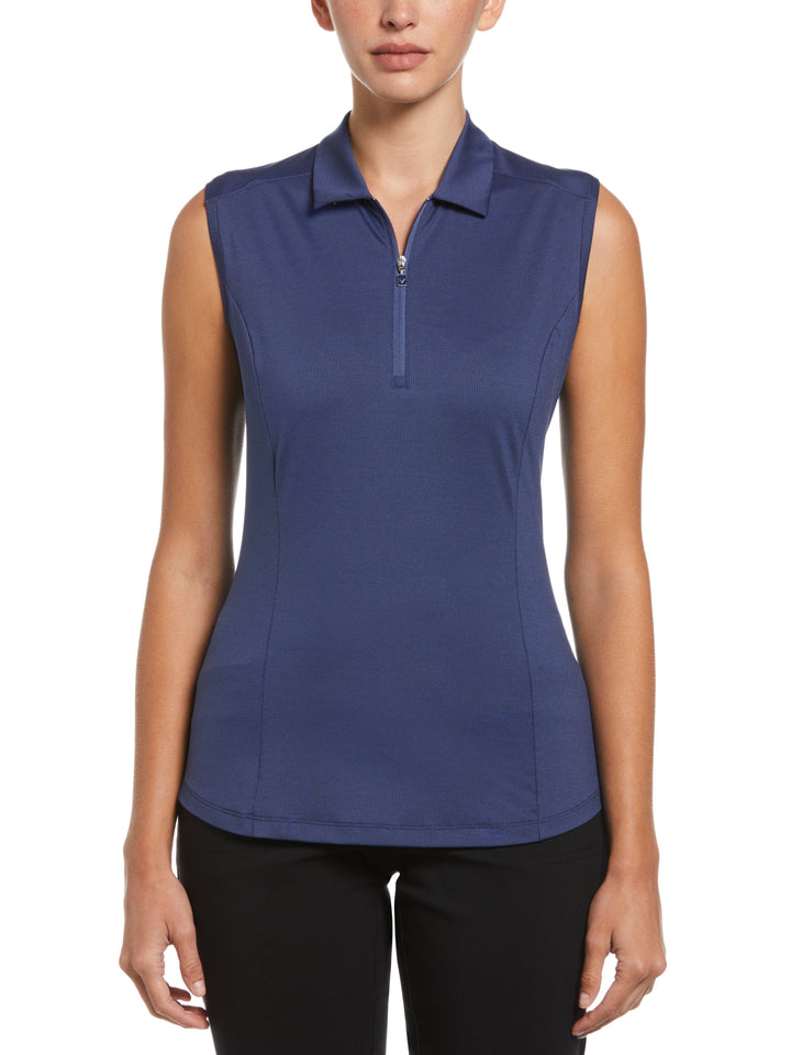 Tonal Heather Golf Polo (True Navy Htr) 