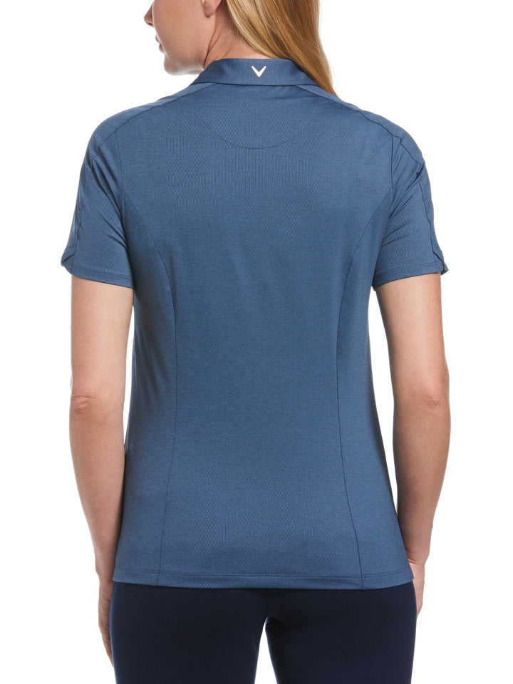 Womens Tonal Heather Quarter Zip Golf Polo-Polos-Callaway