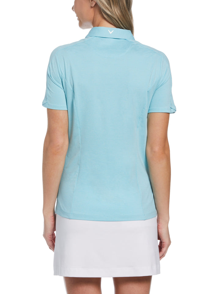 Womens Tonal Heather Quarter Zip Golf Polo-Polos-Callaway