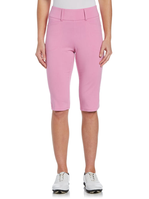 Womens Pull-On Stretch Tech Bermuda-Shorts-Pink Sunset-S-Callaway