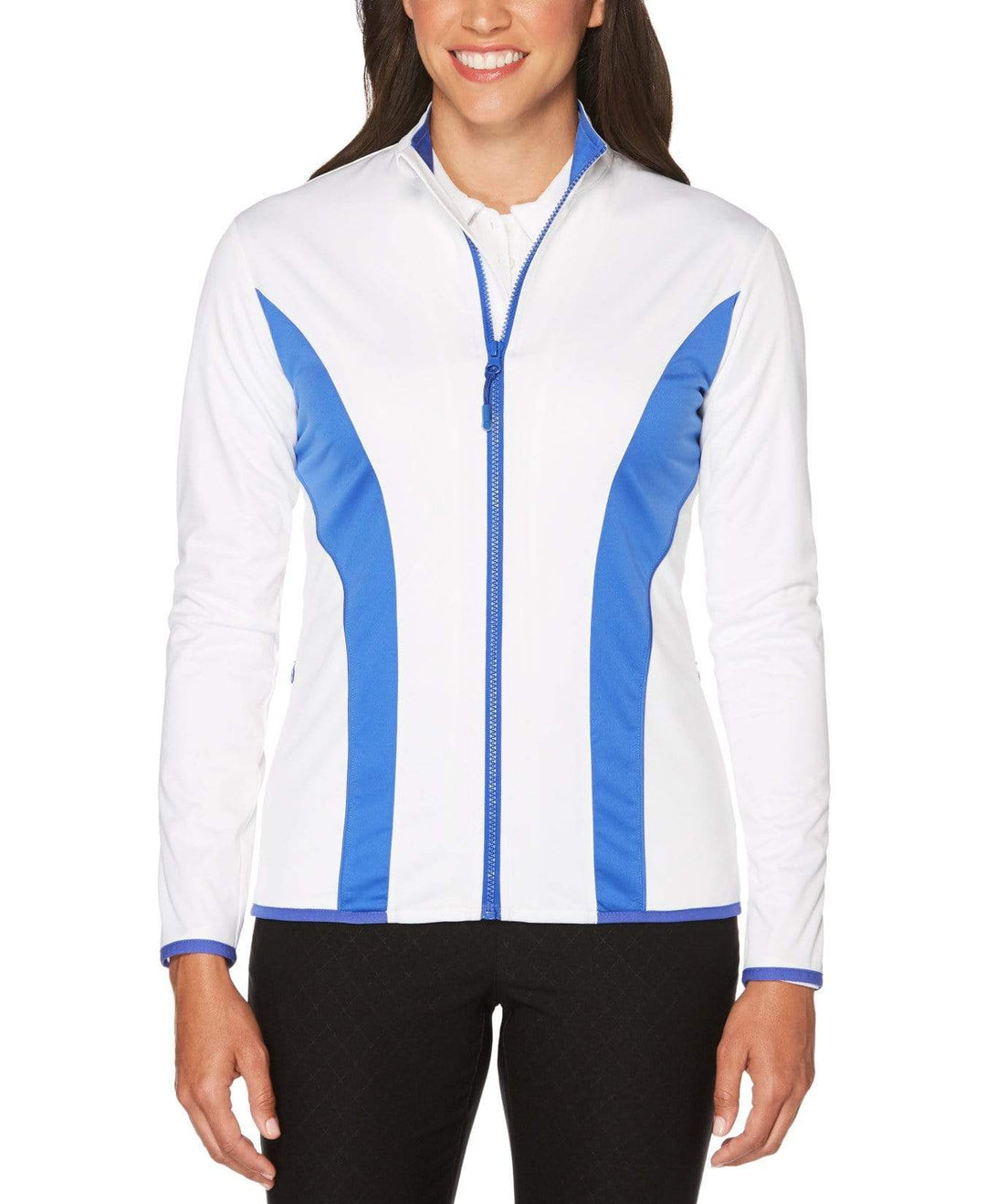 Womens Water-Resistant Color Block Jacket Jackets Bright White / XS